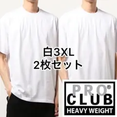 3XL 2枚 Proclub プロクラブ 白 ヘビーウェイト 半袖Tシャツ