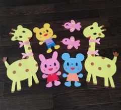 ②　動物　✿大きな壁面飾り✿ 壁面　幼稚園 保育園 施設　キリン　くま　うさぎ