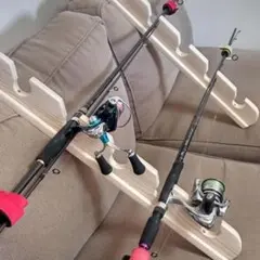 壁掛けロッドスタンド3本 (ダブル) ねじ止 無塗装【OP塗装＆フェルト有】