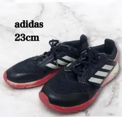 アディダス スニーカー ネイビー ピンク メッシュ 23cm