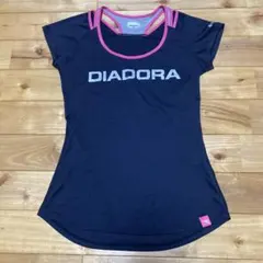 DIADORA レディース スポーツTシャツ 黒 Mサイズのサムネイル