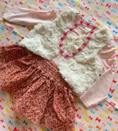 子供服 女の子 スカート ベスト 長袖