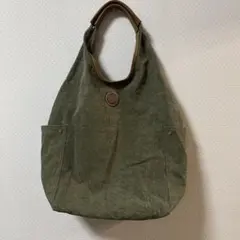 美品★キプリング★オリーブグリーン トートバッグ