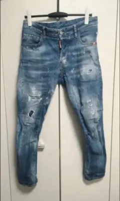 DSQUARED2 スキニーデニム 54 ダメージ加工 - メルカリ