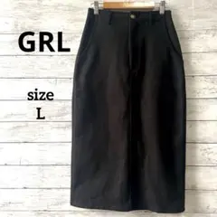 【グレイル】 スカート ミモレ丈 L ブラック ひざ下 レディース 秋冬