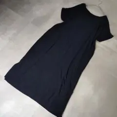 patterntorsoパターントルソワンピース　レーヨン麻半袖　ブラック