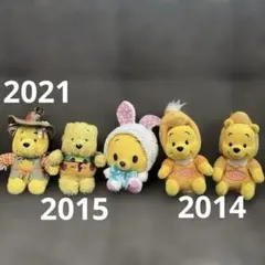 プーさん ぬいぐるみバッチ　ハロウィン　イースター　干支ぬいぐるみバッチ