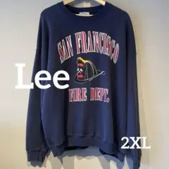 【希少】90s USA製 Lee スウェット 2XL サンフランシスコ消防局