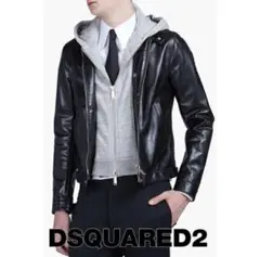 DSQUARED2 レザーライダースジャケット 44 レイヤード