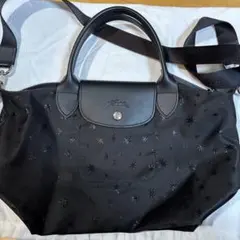専用　ロンシャン　ルプリアージュ　エトワール2way 黒 バッグ　スター