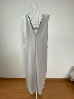 グレー ⭐︎Vネック ジャンパースカート