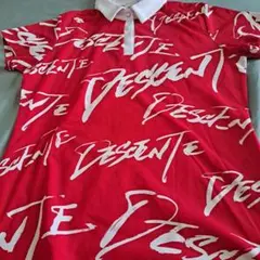 DESCENTE GOLF ポロシャツ レッド レディース L　書道家コラボ品のサムネイル