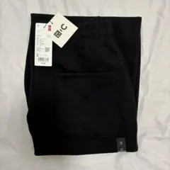 新品未使用UNIQLO C スウェットワイドパンツ　標準丈　Sサイズ　ブラック⑥