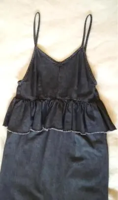 サマンサモスモスブルー【ECO DENIM】ペプラムキャミワンピース