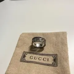 美品　GUCCI グッチ インターロッキング リング フラワー シルバー 14号のサムネイル