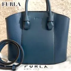 未使用級✨フルラ 現行 ハンドバッグ 2way ミアステラ オールレザー 袋付