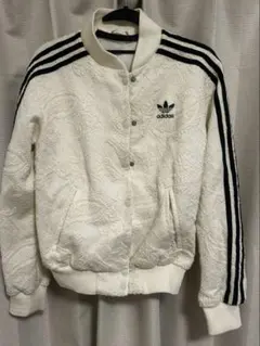 adidas 韓国 レース トラックジャケット ブルゾン ペイズリー 古着