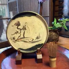 行灯皿 瀬戸焼 古瀬戸 鉄絵 時代物 飾り皿 民家蔵出し - メルカリ