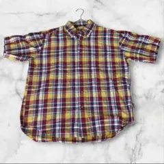 【美品】 Coleman 半袖チェックシャツ メンズ M 綿　アウトドアのサムネイル