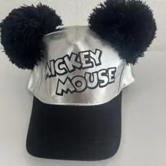 ミッキーマウス ポンポン付きキャップ