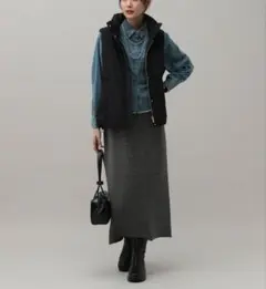 グローバルワーク　ニットスカート　タイトスカート　ロングスカート　ラメスカート