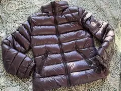 美品　152cmサイズ　ダークブルー　モンクレール　フード取り外し付き　ダウン