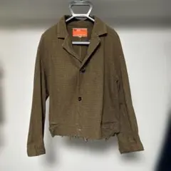 テーラードジャケット 短丈 カットオフ