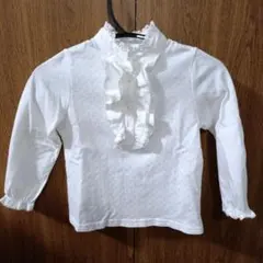 anyFAM フリル付きホワイトシャツ 100cm