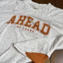 レイカズン✳︎半袖Tシャツ　ロゴ　カジュアル　オレンジのサムネイル