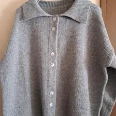 お値下げ❗【大きいサイズ‼️】グレーのニットカーディガン