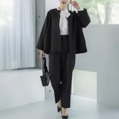 ブラック・セットアップ M ウォッシャブルセレモニースーツ　入学式、入園式