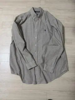 Ralph Lauren Blake チェック柄 長袖シャツ L ベージュ