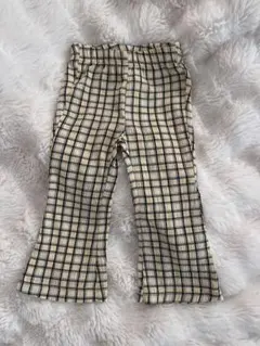 イエローチェック柄　ソイビーン　soybean 韓国子供服