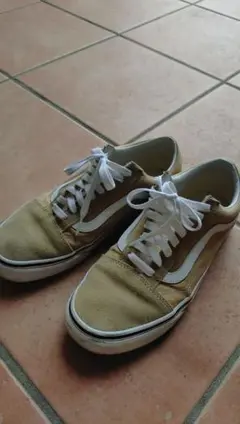 Vans オールドスクール ベージュ スエード スニーカー
