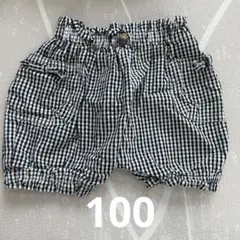 チェック柄ハーフパンツ 100cm