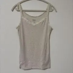 即日発送✨MOSSIMO 【L】ベージュ レース付きキャミソール ヴィンテージのサムネイル