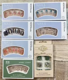 新品　７種セット　ネイルチップ　各24枚入り　未使用　粘着シール付　まとめ売り3