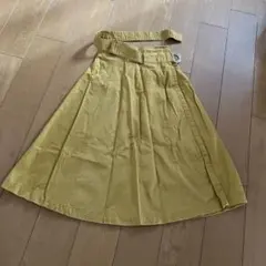 MURUA イエロー ロングフレアスカート