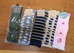 キッズハイソックス　靴下5個セット 20-24cm