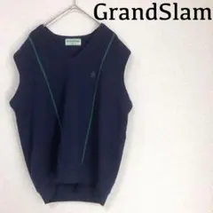 『グランドスラム』＊ベスト＊ニット＊セーター＊カジュアル＊ネイビー