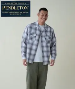 【ペンドルトン】オープンカラーシャツ　オンブレ　チェックシャツ　アメカジ　古着