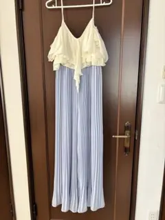 フリル付きキャミワンピース ロング