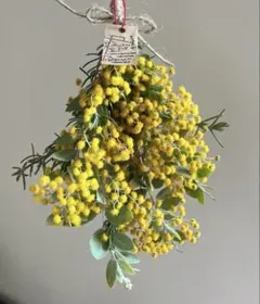 ミモザ　スワッグ　ブーケ　ドライフラワー