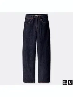 ユニクロ ワイドフィットカーブジーンズ 丈長め 68BLUE レディース　23