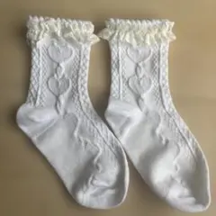 フリル付きキッズ靴下16-18センチ