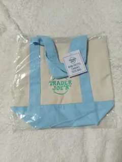 Trader Joe's Tote Bag 水色 青 パステルトートバッグ