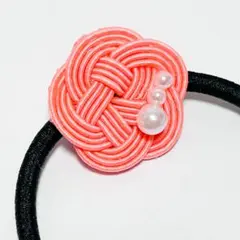 梅結び　ヘアゴム　水引　ハンドメイド