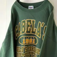 ジャージーズ CABELAS 1961 スウェット XL グリーン 緑 古着のサムネイル