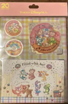 フィルドウィズジョイ　ポストカード　シール　ダッフィーアンドフレンズ