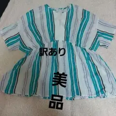 URBAN RESEARCH DOORS ストライプブラウス 半袖美品のサムネイル